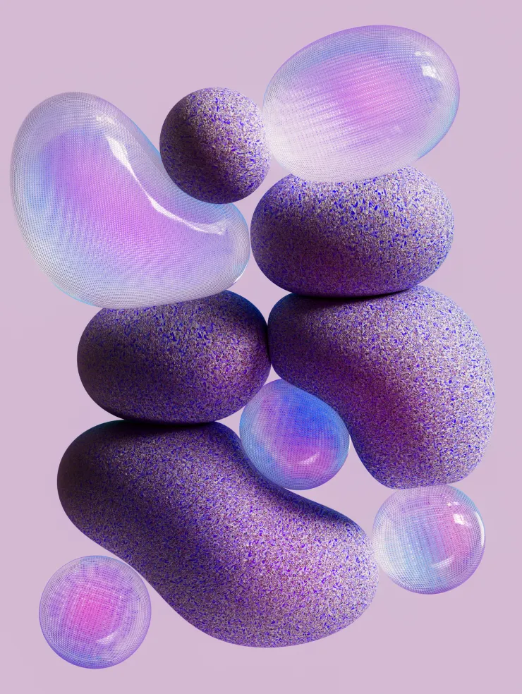 Abstract 3D shapes.