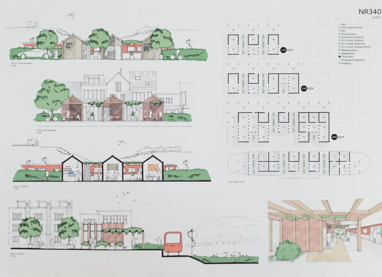 Blueprints for a building.